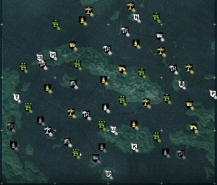 Assassins Creed 4. Глобальная карта AC4. Глобальная карта