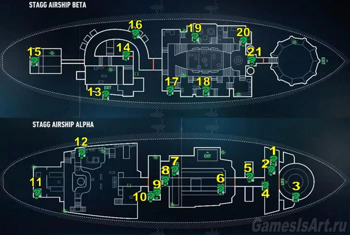 Batman Arkham Knight. Дирижабли Стэгга. Расположение трофеев Batman Arkham Knight