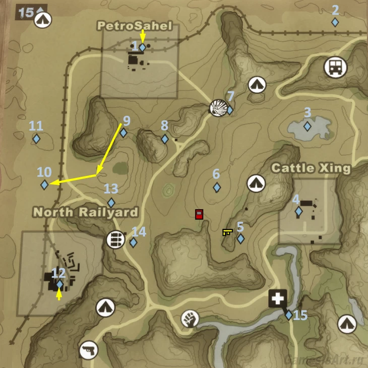 Far Cry 2. Карта: Северо-запад Far Cry 2. Карта: Северо-запад