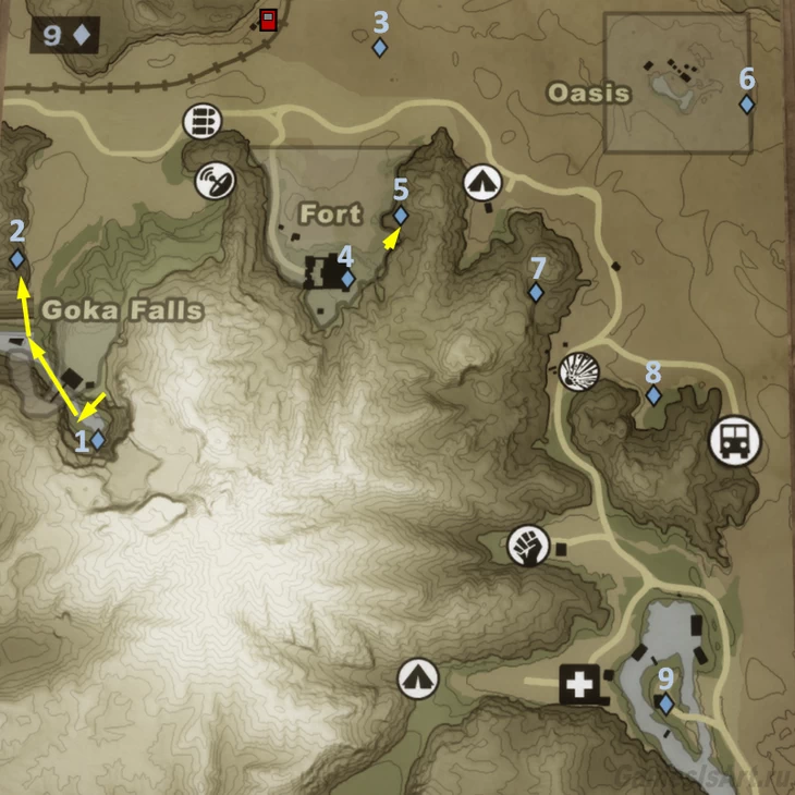 Far Cry 2. Карта: Северо-восток Far Cry 2. Карта: Северо-восток