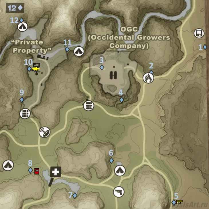 Far Cry 2. Карта: Восток Far Cry 2. Карта: Восток