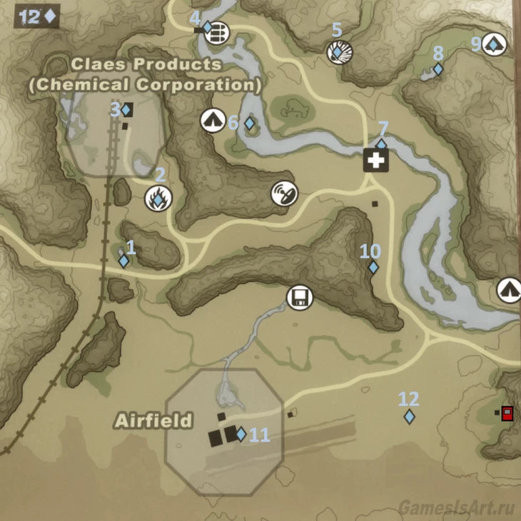 Far Cry 2. Карта: Юг Far Cry 2. Карта: Юг
