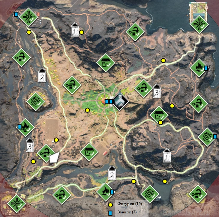 Far Cry 6. Иосиф: Коллапс. Карта Far Cry 6. Иосиф: Коллапс. Карта