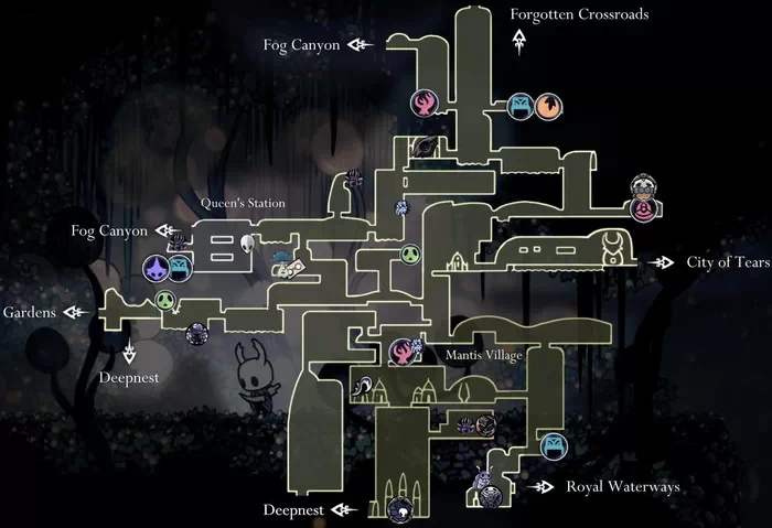 Hollow Knight.  Fungal Wastes