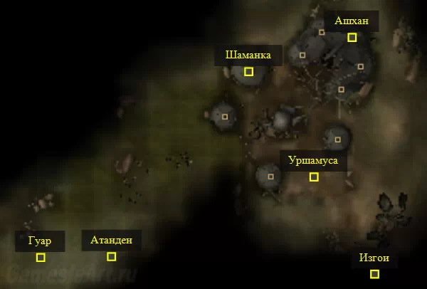 Morrowind. Карта: Лагерь Ахеммуза Morrowind. Карта: Лагерь Ахеммуза