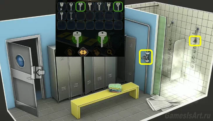 Rooms&Exits. 10. Фитнес-зал. Душевая Rooms&Exits. 10. Фитнес-зал. Душевая