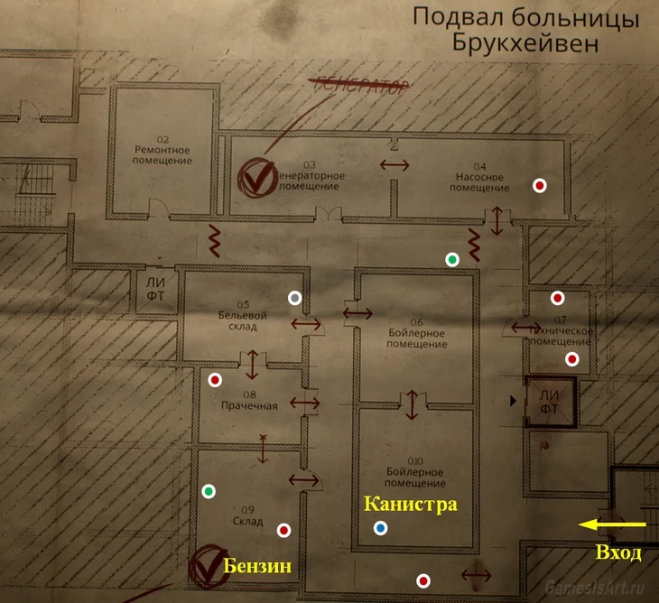 Silent Hill 2. Карта: Больница Брукхейвен. Подвал Silent Hill 2. Карта: Больница Брукхейвен. Подвал