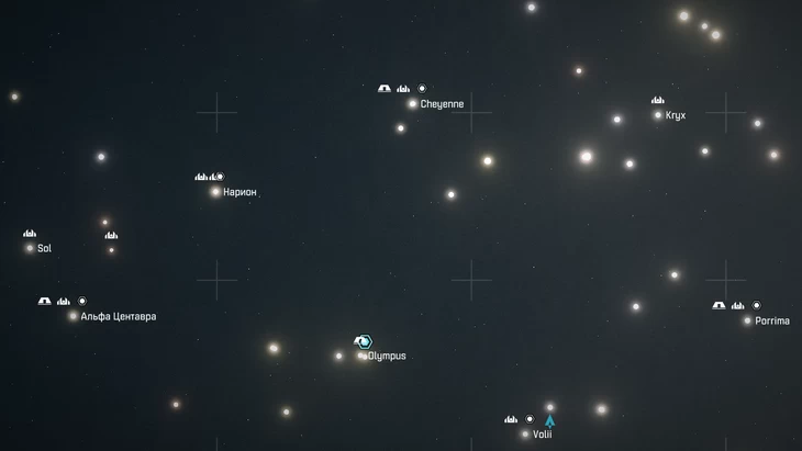 Starfield. Карта основных звёздных систем Starfield. Карта основных звёздных систем