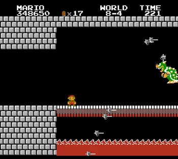 Super Mario Bros. 8-4.  